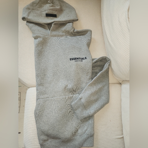 Essentials Gray Hoodie Jacket - Picture 2 of 11